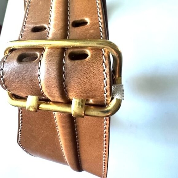 Agnona Double Prong Buckle Corset Belt In Caramel main image 9